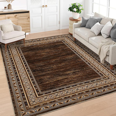 Rectangle Geometric Washable Area Rug