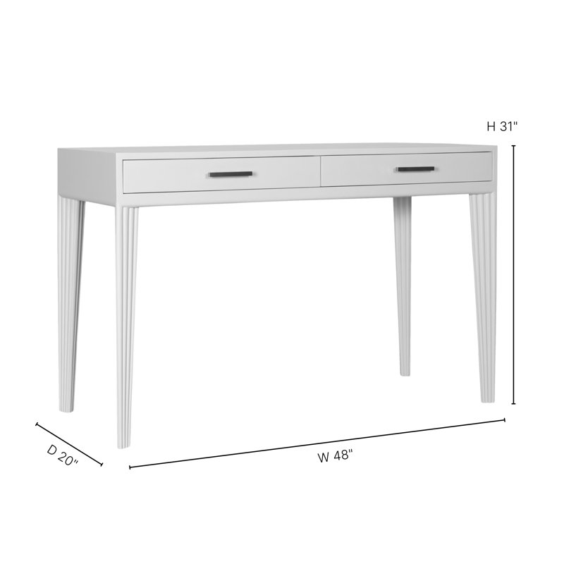 Gauthier Solid Wood Writing Desk, Black
