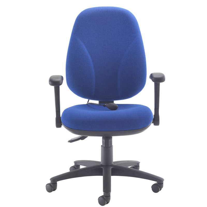 Chenault Office Chair, Royal Blue, Flip-up