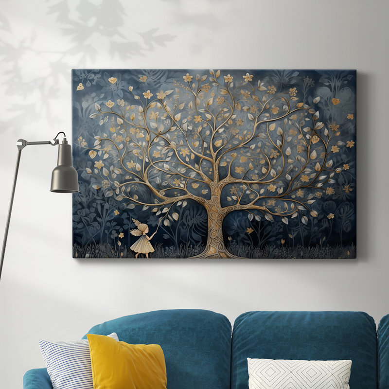 Paysages Cxxxi - Toile tendue avec châssis de qualité supérieure - Prêt à être accroché, H 18 po x l 27 po