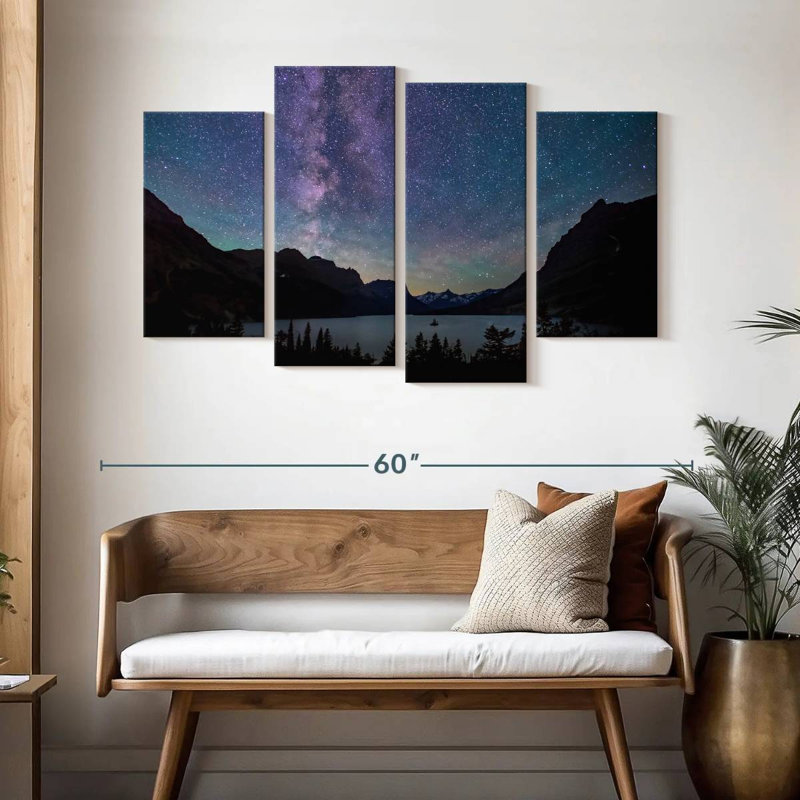 Oberle Saint Mary Lake Under Milky Way, 32" H x 52" W