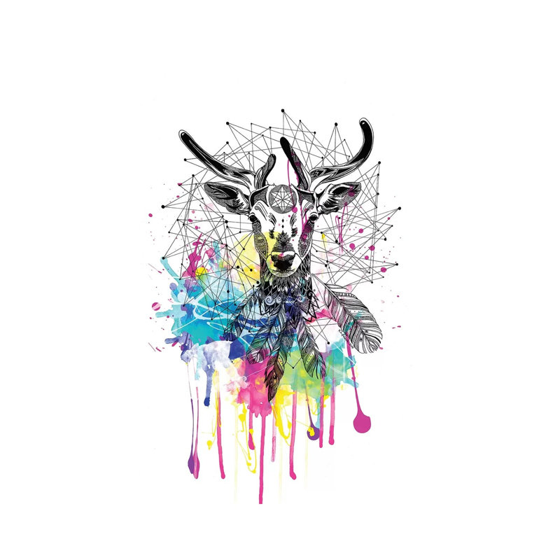 Deer by Karin Roberts - Wrapped Canvas Painting, 20.32 cm H x 30.48 cm W