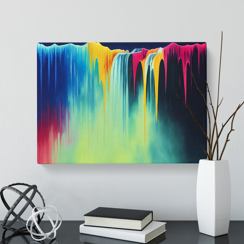 Dripping Waterfall Vol.4 - Wrapped Canvas, 35cm H x 50cm W x 3cm D