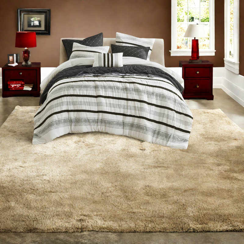 Ensembles de literie confortables, polyester confortable avec motif à rayures pour la maison