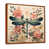 Toile brune avec cadre flottant