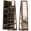 Glass Jewellery Cabinet with Mirror Jewelry Armoire-1471620262