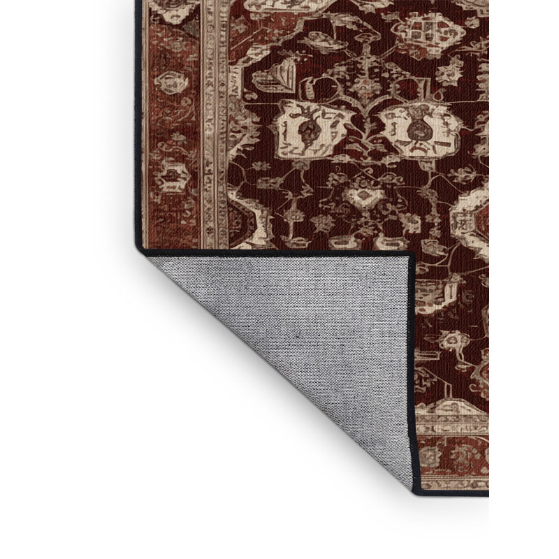 Tapis brun lavable à la machine, Rectangulaire 2 pi x 3 pi