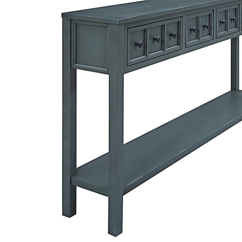 Table d'appoint Tarsita, Bleu marine en double