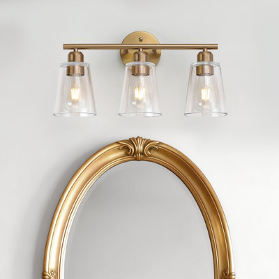 19 Inch 3-Light Antique Bronze Modern Vanity Light Over Mirror for Bathrooms, Bedrooms (Bulbs Not Included)