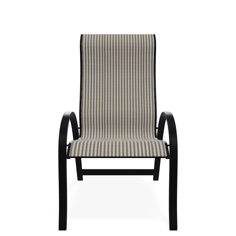 Chaise de patio empilable Hirotaka Supreme, Brun clair, Noir texturé