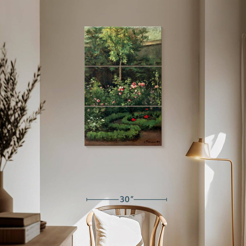 Senne A Rose Garden 1862, H 57 po x l 36 po