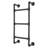 Three-Step Wall-Mounted Straight Ladder Black Loads 440.92Lbs (Size: 39.37In/100Cm)
