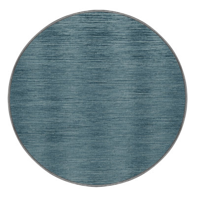 Machine Washable Solid Green Area Rug