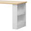 Îlot de cuisine avec table de salle à manger extensible avec 2 tiroirs et 2 tablettes latérales ouvertes-671317303