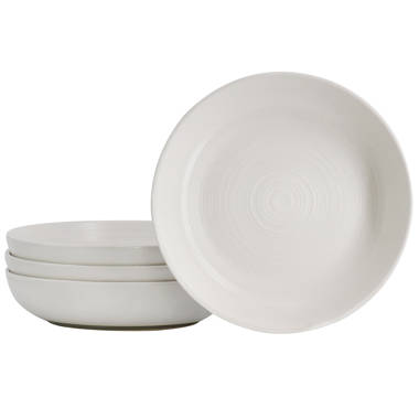 Gibson Bee and Willow 12 Piece Stoneware Dinnerware Set in White