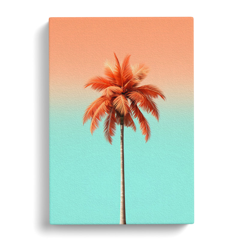 Palm Tree Minimalism - Wrapped Canvas, 60cm H x 40cm W x 3cm D