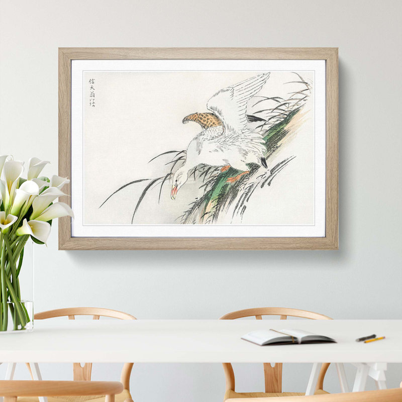 Albatross by Numata Kashu - Picture Frame Painting Print, Oak Framed, 48cm H x 65cm W x 2cm D