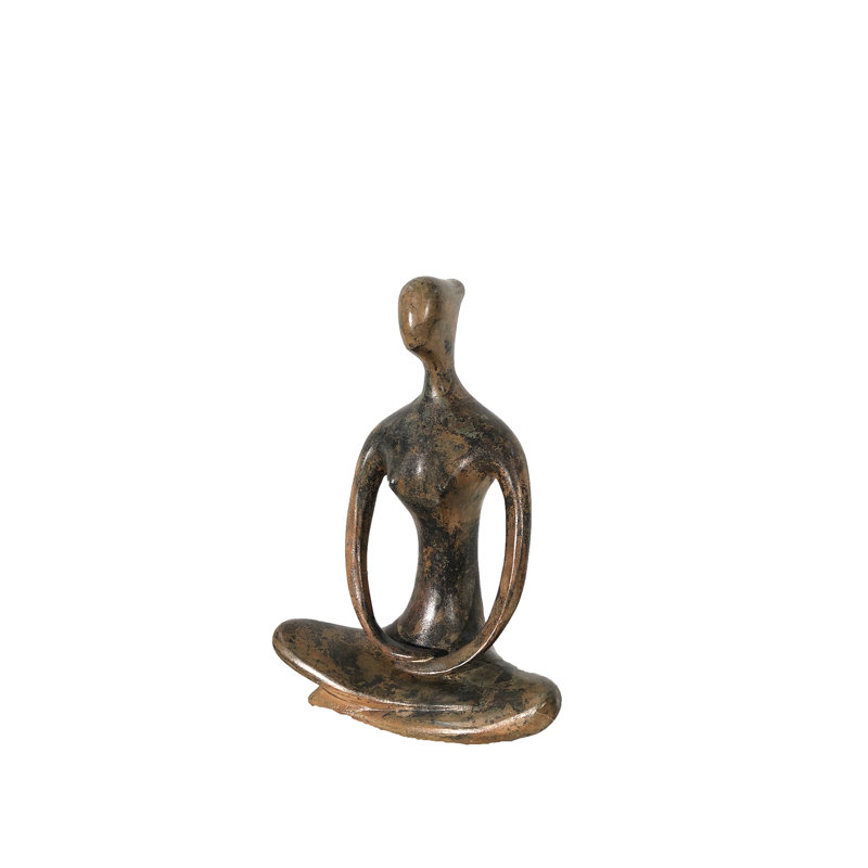 Sculpture féminine bronze méditation contemporaine