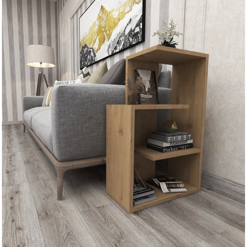 Modern Bookshelf| 100% Melamine Coated Particle Board, Thickness: 0.7 inches | Wall-Mountable Design, Stylish & Functional Storage Solution for Home or Office, Solid Color - Elegant Novelty