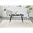 Modern Luxury Sintered Stone Dining Table with Black Legs and Gold Feet