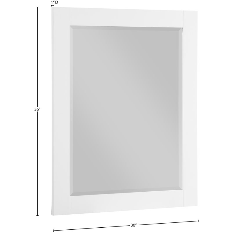 Miroir de salle de bain Kleier, 36" x 30", Blanc