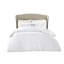 Édredon pour grand lit blanc - Microfibre Shabby Chic avec coussin et bourre de broderie, 5 édredons, 2 taies décoratives, coussin décoratif, jupe de lit, volants et broderie lavables 5 pièces-127366352