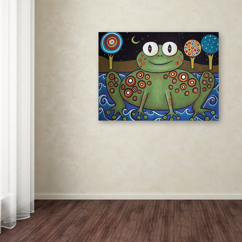 « night grenouille », reproduction d’impression sur toile tendue, H 24 po x l 32 po x P 2 po