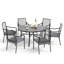 Ensemble repas pour 6 personnes avec table ronde et coussins Boule