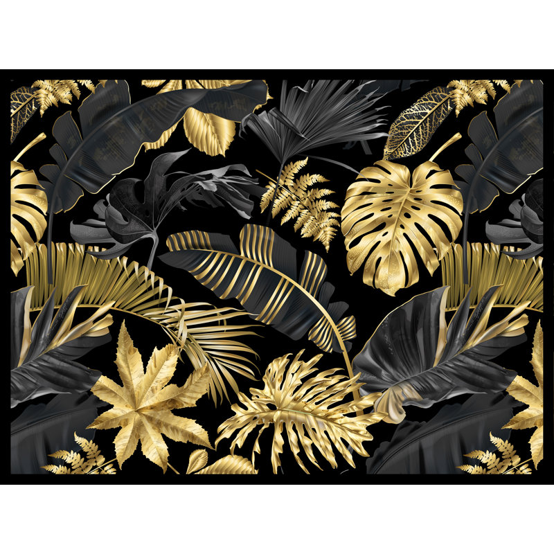 Nisha Non-Slip Floral Doormat, 2cm H x 80cm L x 60cm W