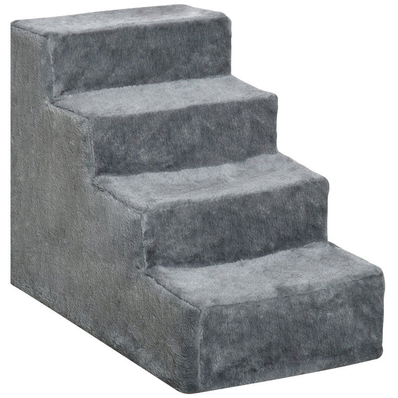 Dylon Dog Steps for Sofa 4 Steps Dog Stairs Pet Stairs, Grey