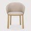 Unda dining chair - varnished oak - black - Charcoal fabric 61/58/81-263598848
