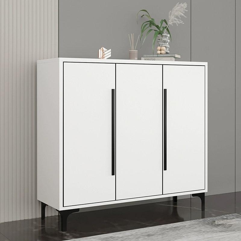 Rangement à chaussures en aluminium blanc, 39.37" H x 39.37" W x 14.17" D