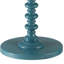 Table d'appoint ronde en bois bleu sarcelle, piédestal simple, look intemporel, espace de vie principal, taille compacte, espaces restreints, surface pour boissons avec plateau sur le plan esthétique dans différentes pièces, petite