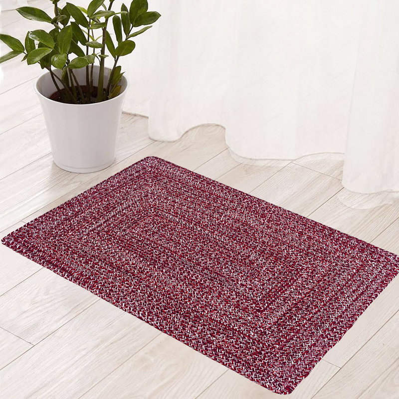Tapis bohémien réversible en coton naturel, Rectangle 1 pi 75 po x 2 pi 8 po