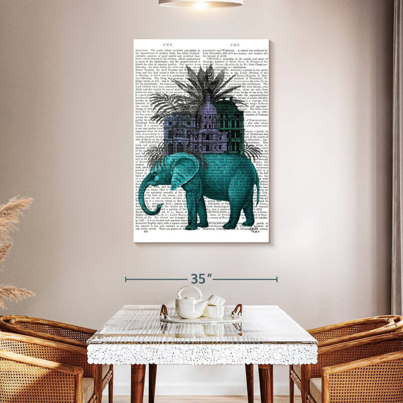 Brampt Elephant And Citadel I, 48" H x 32" W