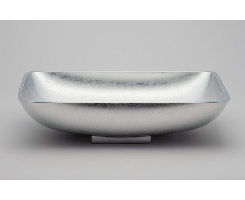 Vetro Freddo 20.5'' L Bathroom Sink, Silver Leaf