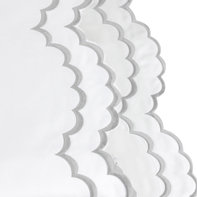 Bartlow - Set of 2, Gray/White, King Pillowcase