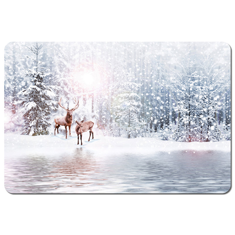 Fitzpatrick Wood/Bamboo, Polyester No Pattern Rectangle Placemat