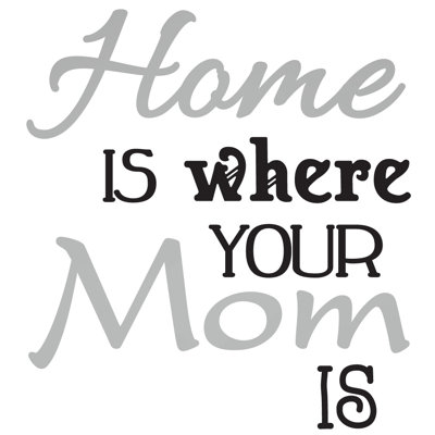 Décalcomanie murale maman is home is where