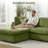 Oversized Down-Filled Modular Sofa With Ottomans-418613708-427721364