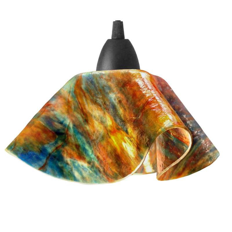 Amergin 1 - Light Unique/Statement Pendant, Black, Daylily, Small