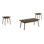 Ensemble de tables basses et tables de bout de 47,25 po - Modern Mid-Century et coins arrondis - Stratifié avec pieds en bois massif - Pour le salon