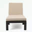 Chaise longue avec coussin moelleux et dossier réglable