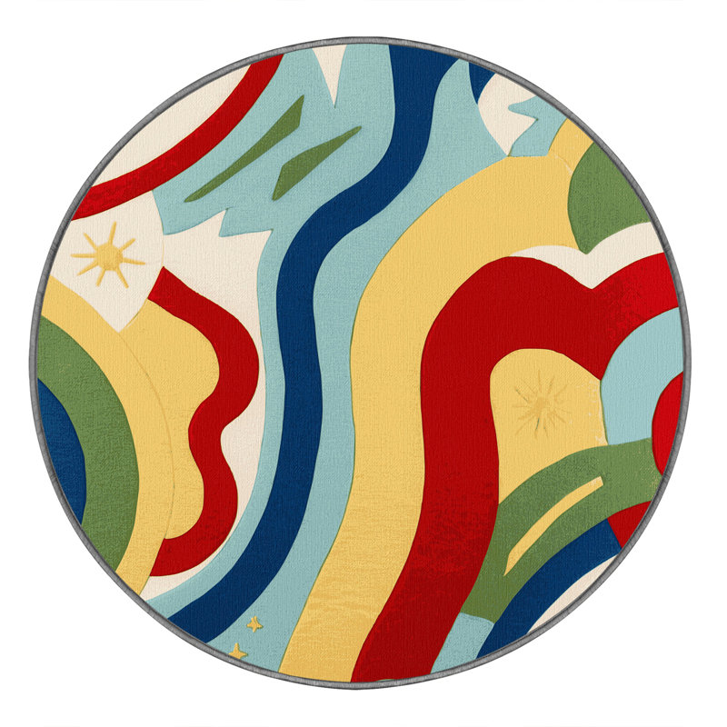 Perky Dash Rug, Round 5'