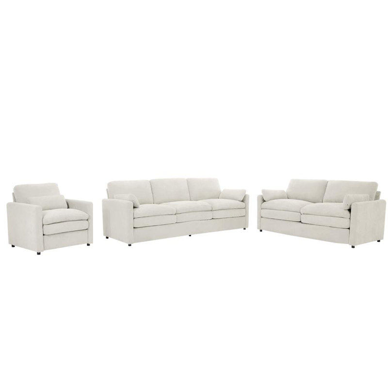3 Piece Sofa Sets (Beige)