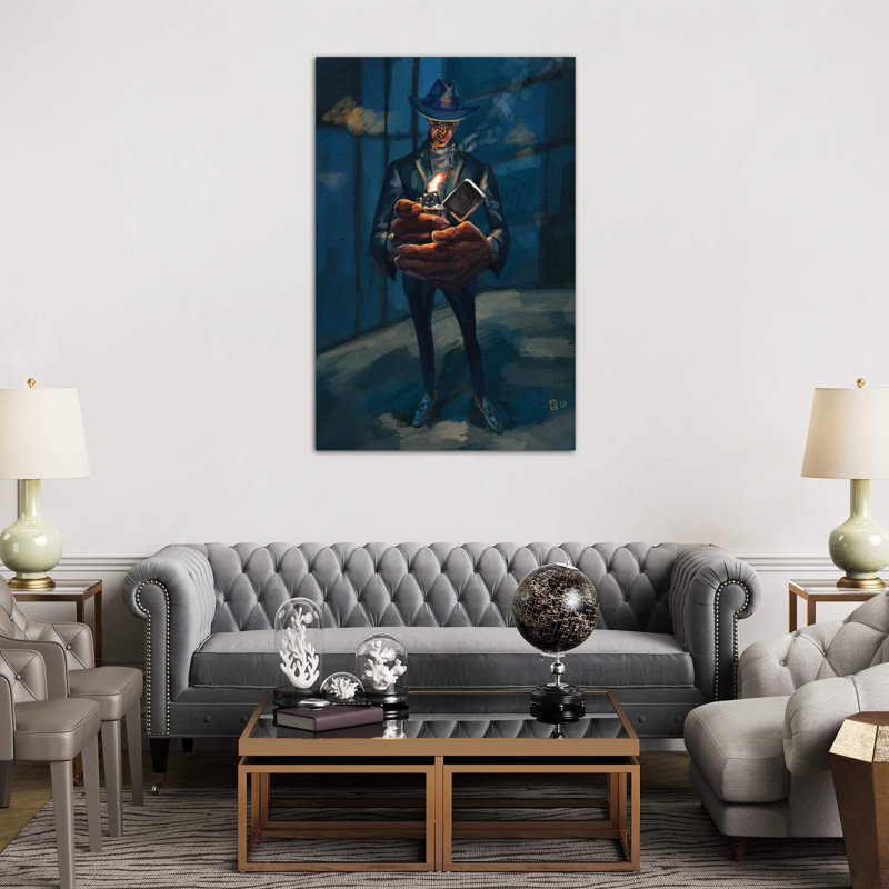 An Evening Cigar - Wrapped Canvas Painting, 101.6 cm H x 66.04 cm W x 3.175 cm D