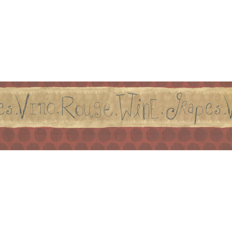 Bordure de papier peint L 15 pi x l 7 po Jungen, Rouge / Beige