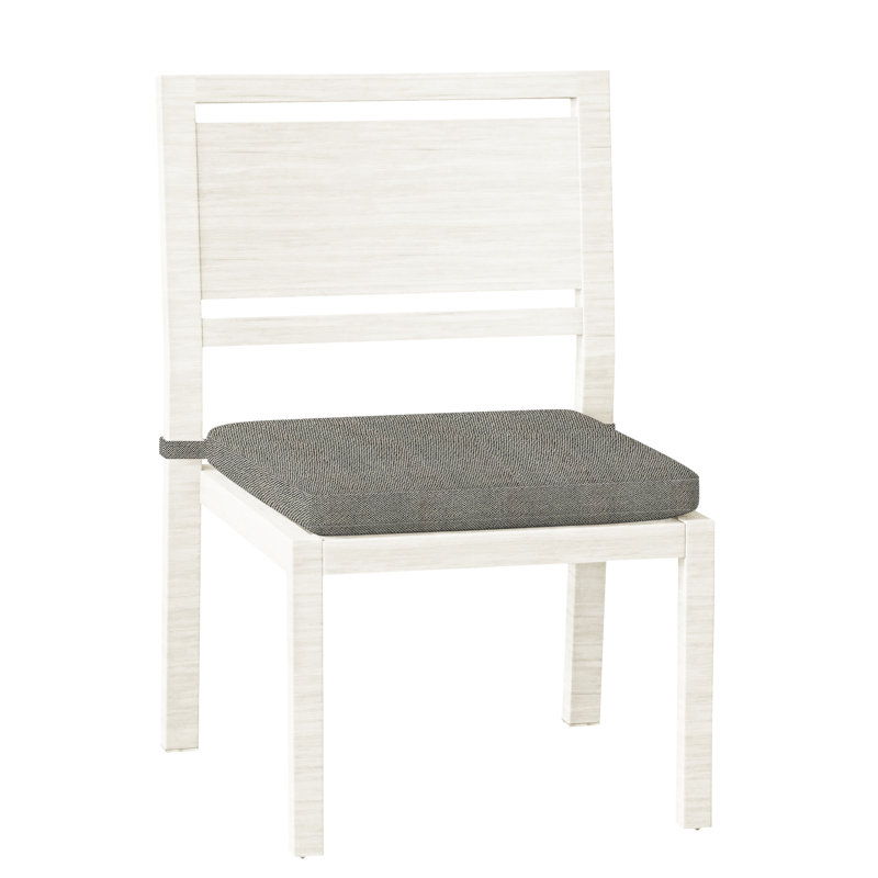 Chaise d'appoint d'extérieur en aluminium forgé Avondale, Pas de soudure, Écorce Intermix, Craie