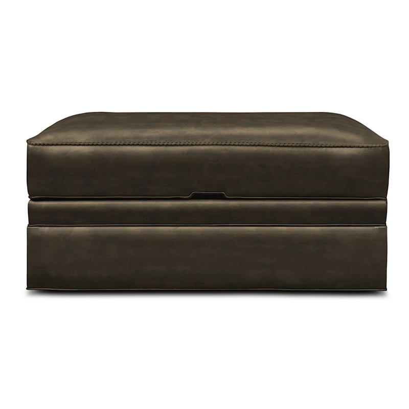 Stafford Leather Ottoman, Mahogany (Coyote), Nutmeg