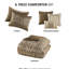 Édredon 6 pièces avec coussins décoratifs - Double / Grand, Motif de feuille, Tissu lavable à la machine Double / Grand, Design, Lavable